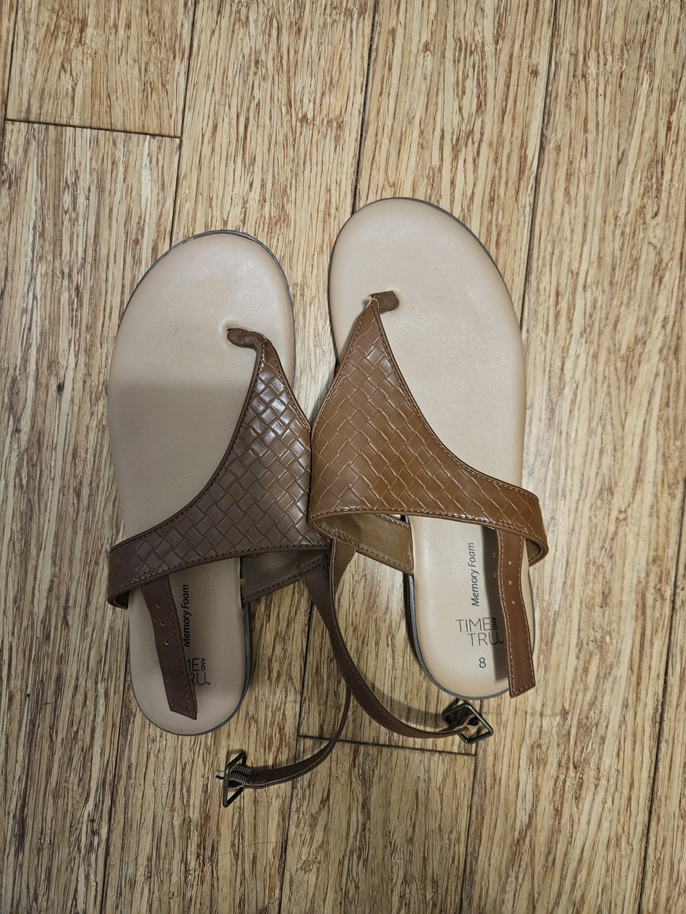 Time And Tru Brown Sandals Worn Once Size 8